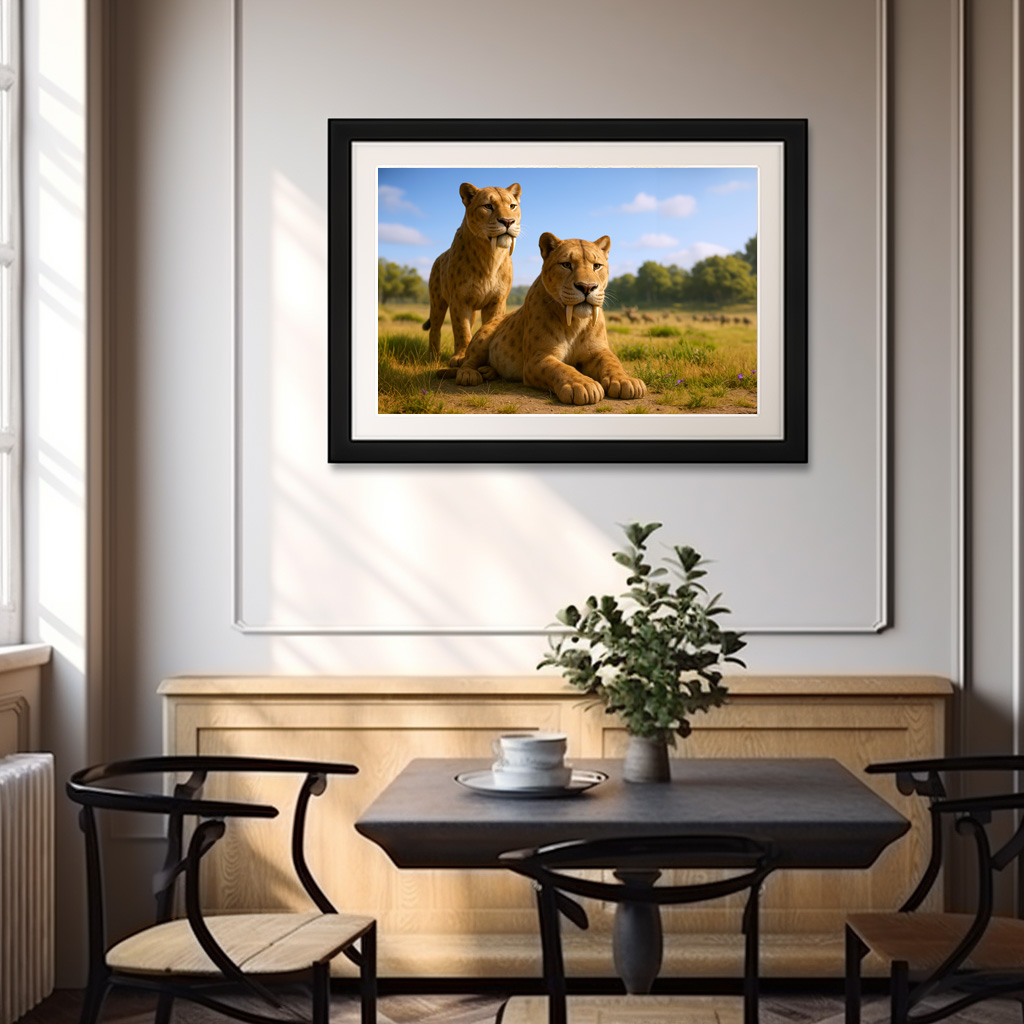 Poster: Ausgestorben in der Eiszeit - Säbelzahntiger Smilodon fatalis – Image 3