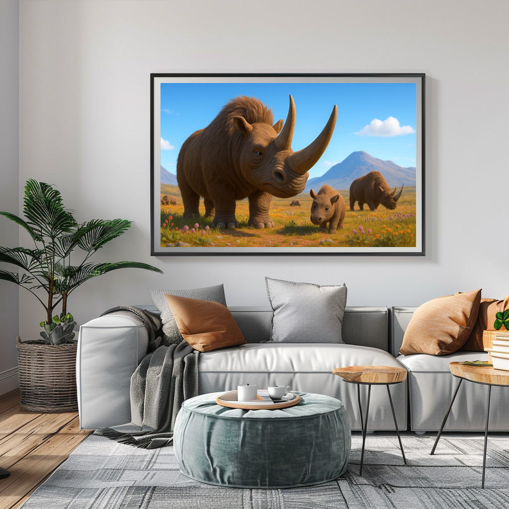 Poster: Ausgestorben in der Eiszeit - Wollnashorn Coelodonta antiquitatis - Image 2