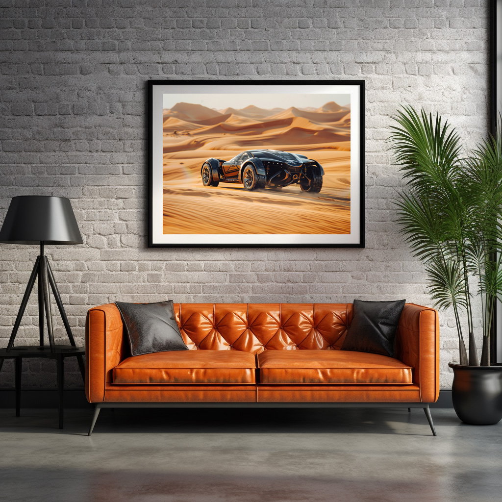 Poster: Futuristisches Fahrzeug in der Wüste - Image 2