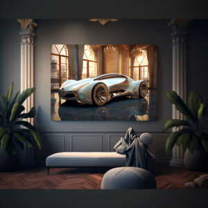 Poster: Futuristisches Auto eines Sammlers