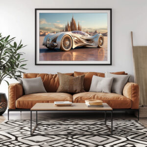Poster: Moderner Sportwagen in coolem Design