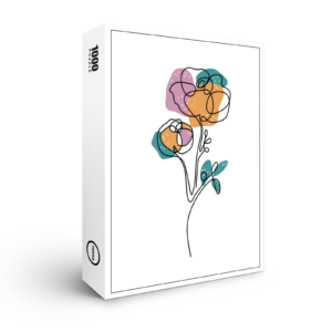 raxxa Premium-Puzzle: Lineart Blumen