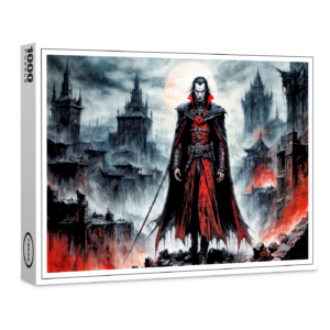 raxxa Premium-Puzzle: Vampire Warrior in Ruined City