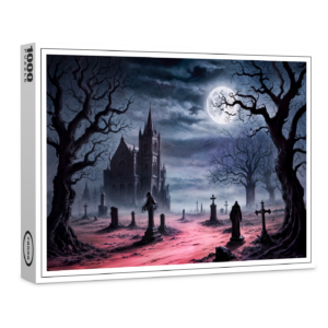 raxxa Premium-Puzzle: Gothic Graveyard Under Full Moon