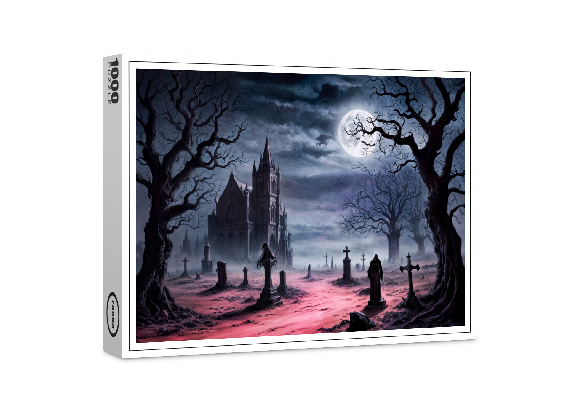 raxxa Premium-Puzzle: Gothic Graveyard Under Full Moon