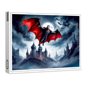 raxxa Premium-Puzzle: Vampire Flying Over Haunted Castle