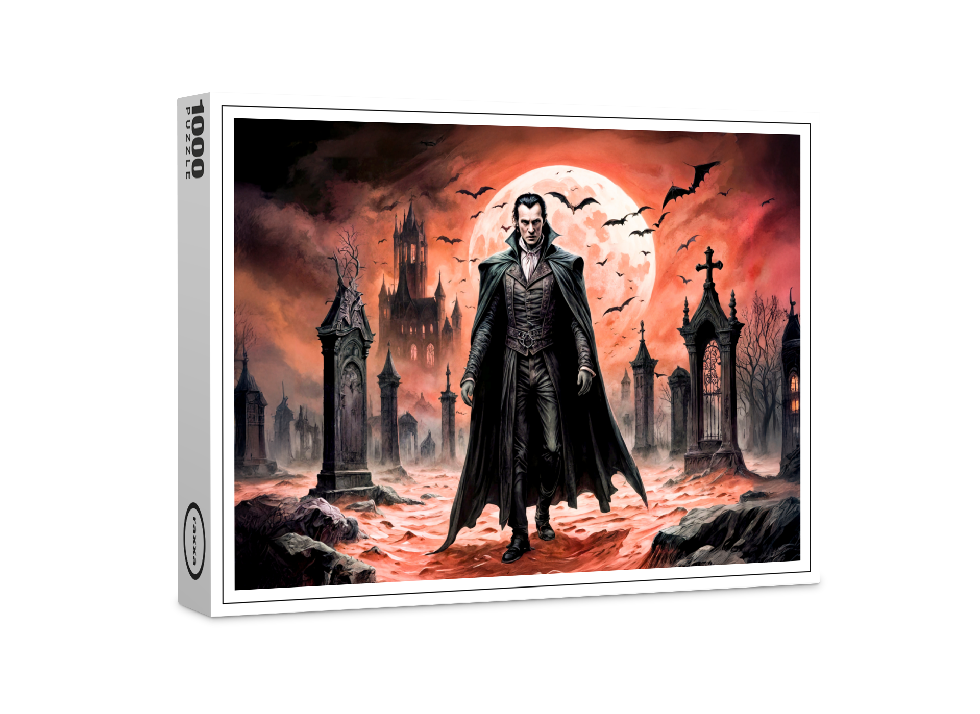 raxxa Premium-Puzzle: Vampire in Moonlit Graveyard