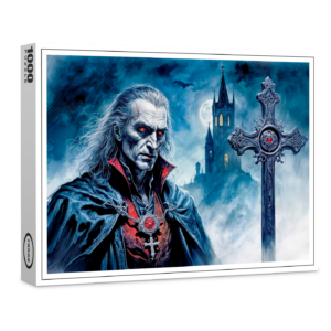 raxxa Premium-Puzzle: Vampire Lord with Cross in Moonlit Night