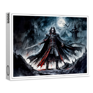 raxxa Premium-Puzzle: Vampire Warrior in Moonlit Ruins
