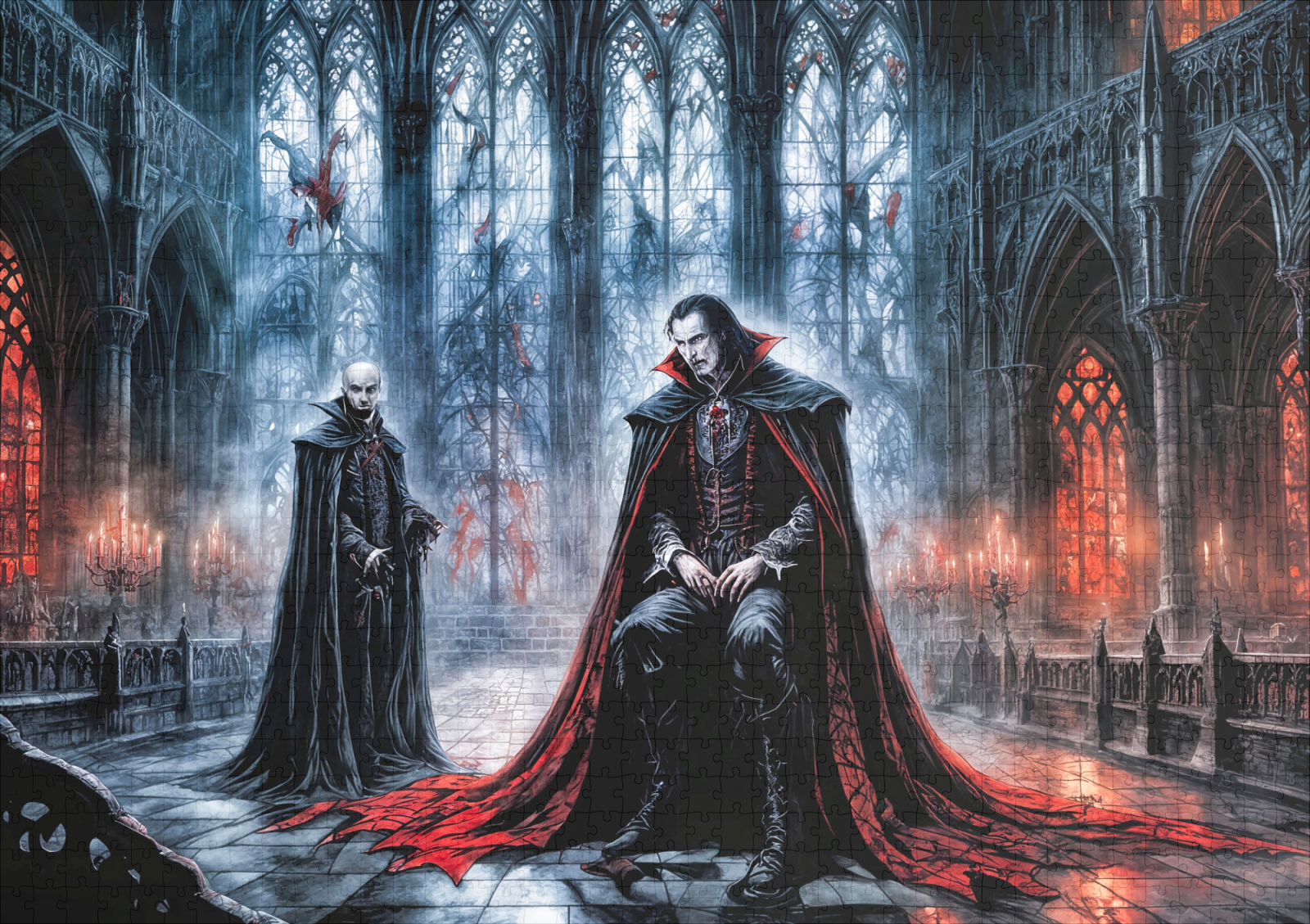 raxxa Premium-Puzzle: Vampires in Gothic Cathedral Hall – Bild 2