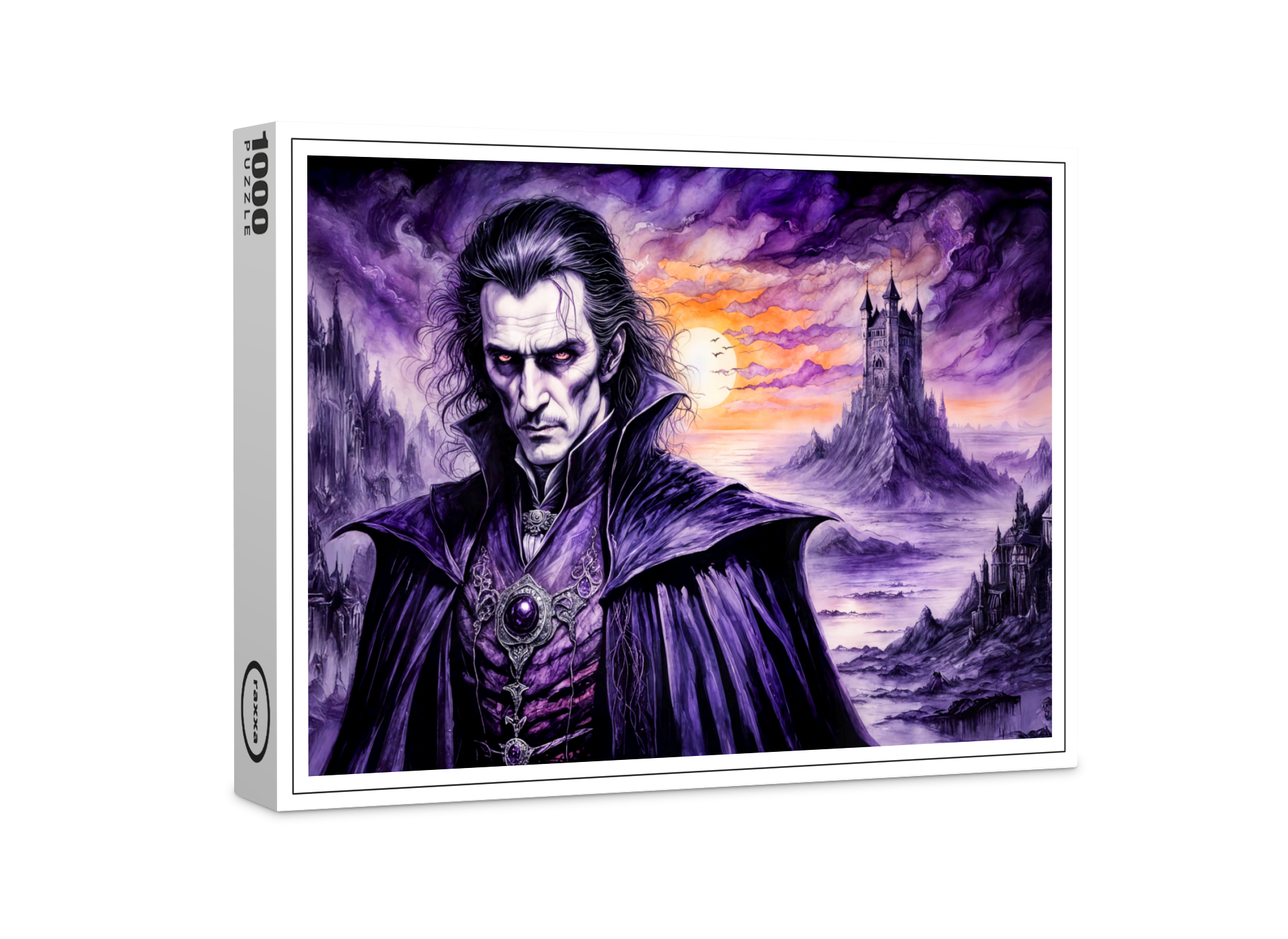 raxxa Premium-Puzzle: Vampire Warrior in Ruined City