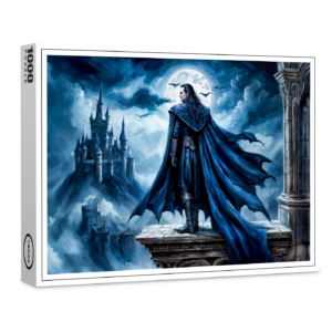 raxxa Premium-Puzzle: Vampire in Moonlit Castle Scene