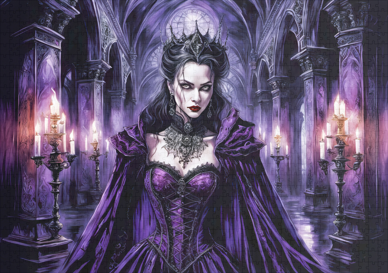 raxxa Premium-Puzzle: Vampire Queen in Gothic Castle – Bild 2