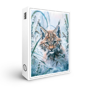 raxxa Premium-Puzzle: Little Lynx in Snowy Forest