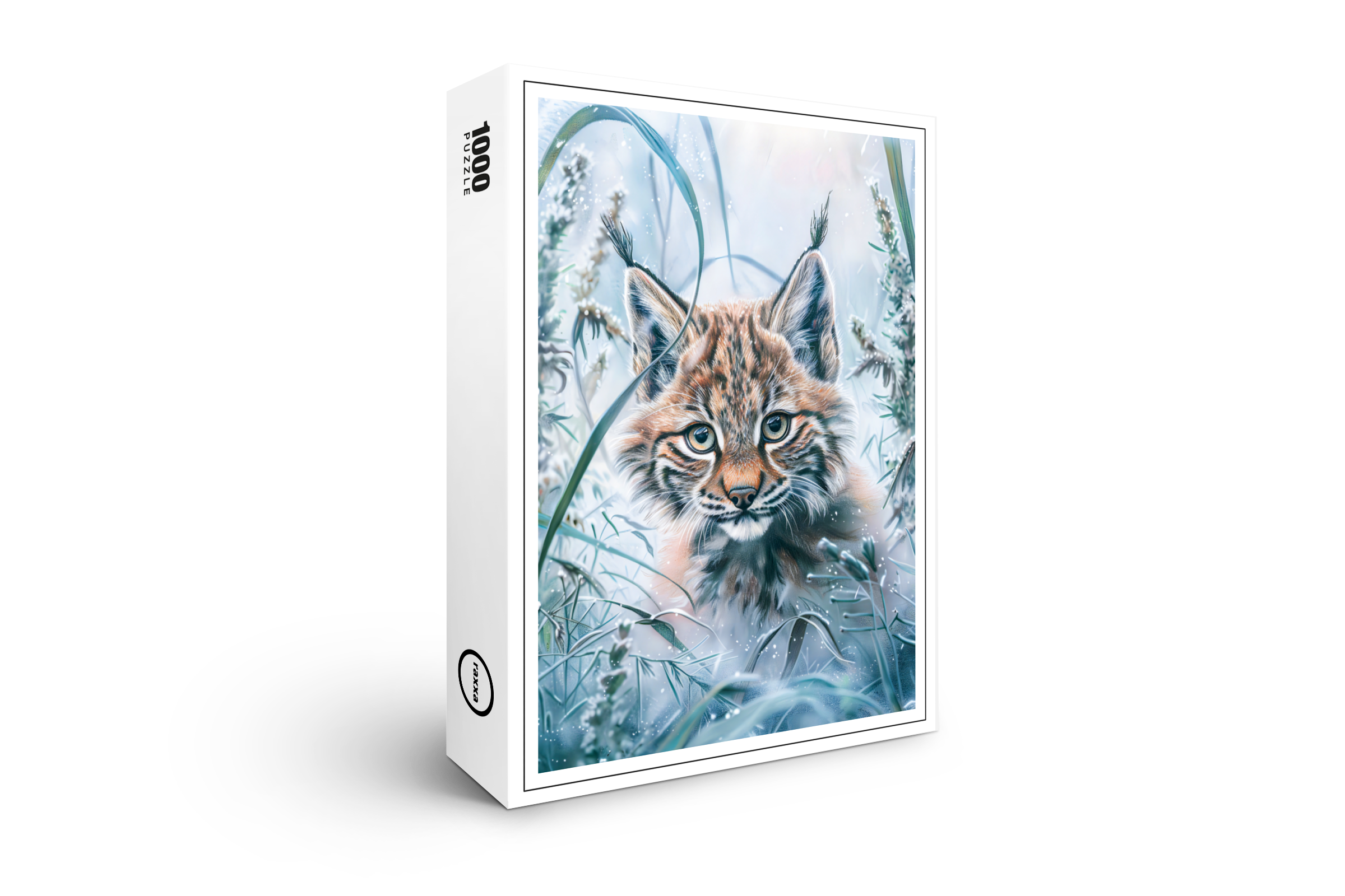 raxxa Premium-Puzzle: Little Lynx in Snowy Forest