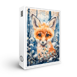 raxxa Premium-Puzzle: Little Fox in Winter Herbs