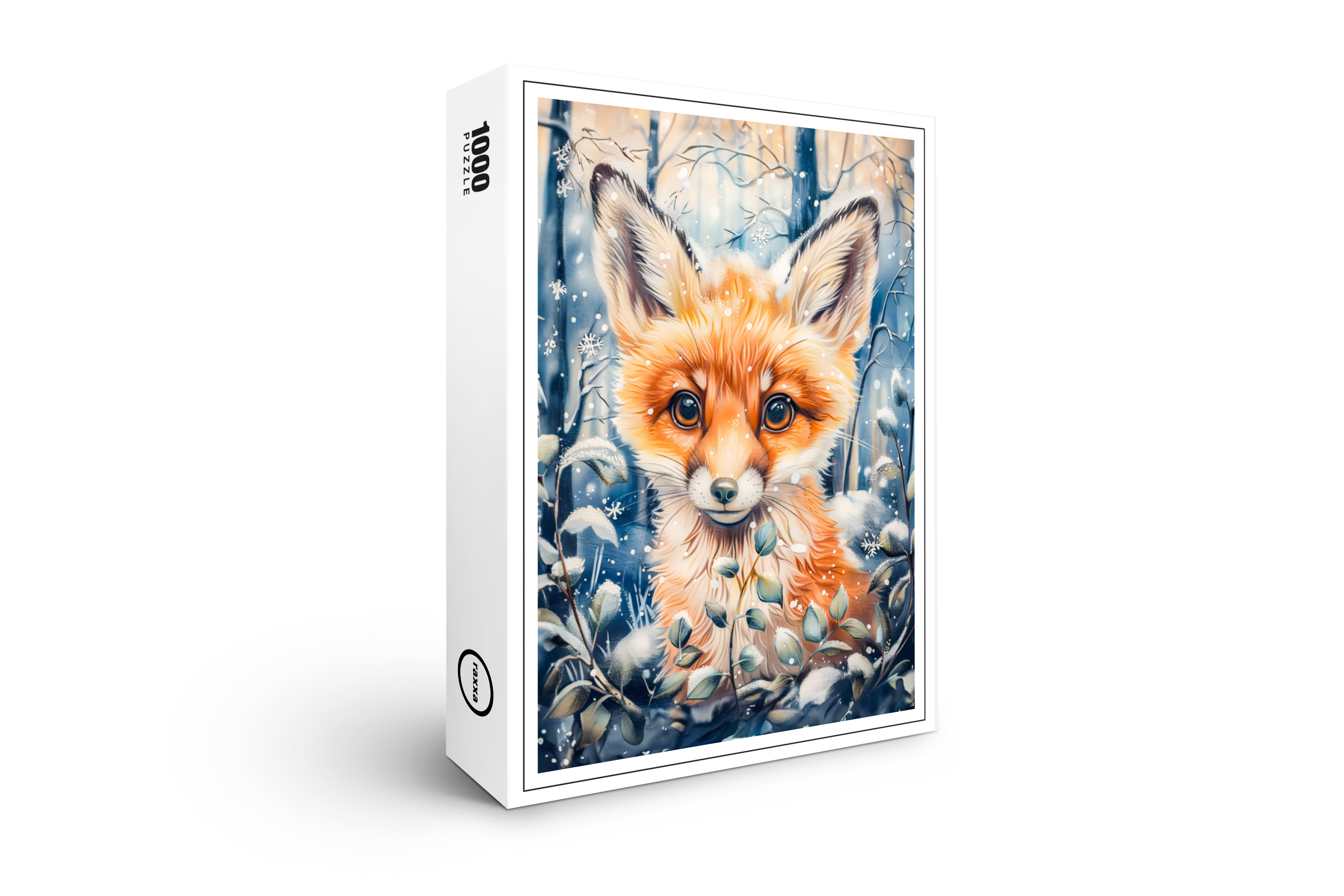 raxxa Premium-Puzzle: Little Fox in Winter Herbs