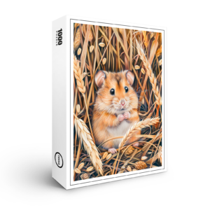 raxxa Premium-Puzzle: Field Hamster in Golden Grain