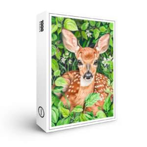 raxxa Premium-Puzzle: Little Deer in Lush Meadow