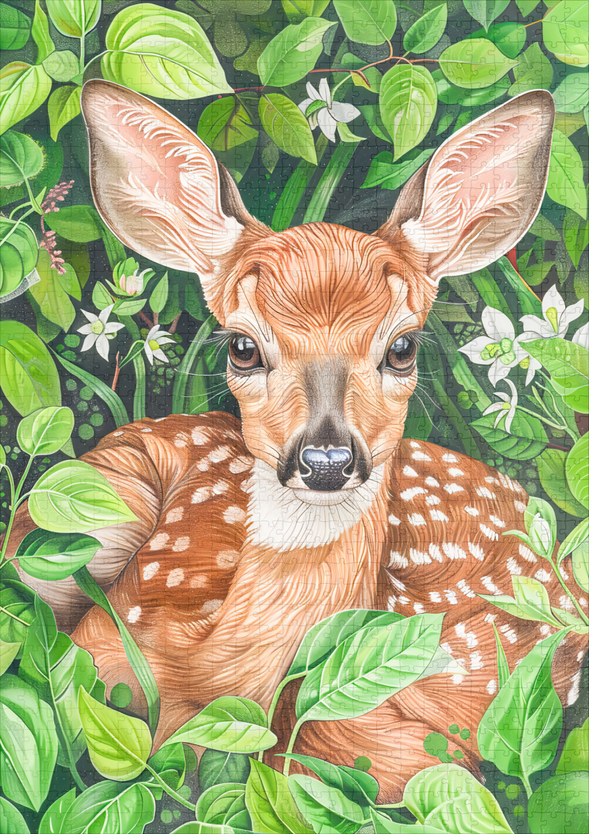 raxxa Premium-Puzzle: Little Deer in Lush Meadow - Image 2