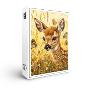 raxxa Premium-Puzzle: Little Deer in Insect-Rich Meadow