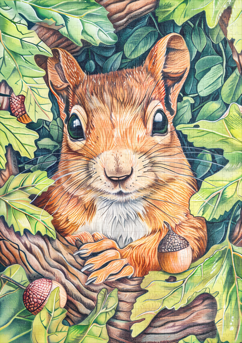 raxxa Premium-Puzzle: Little Squirrel in Oak Tree - immagine 2