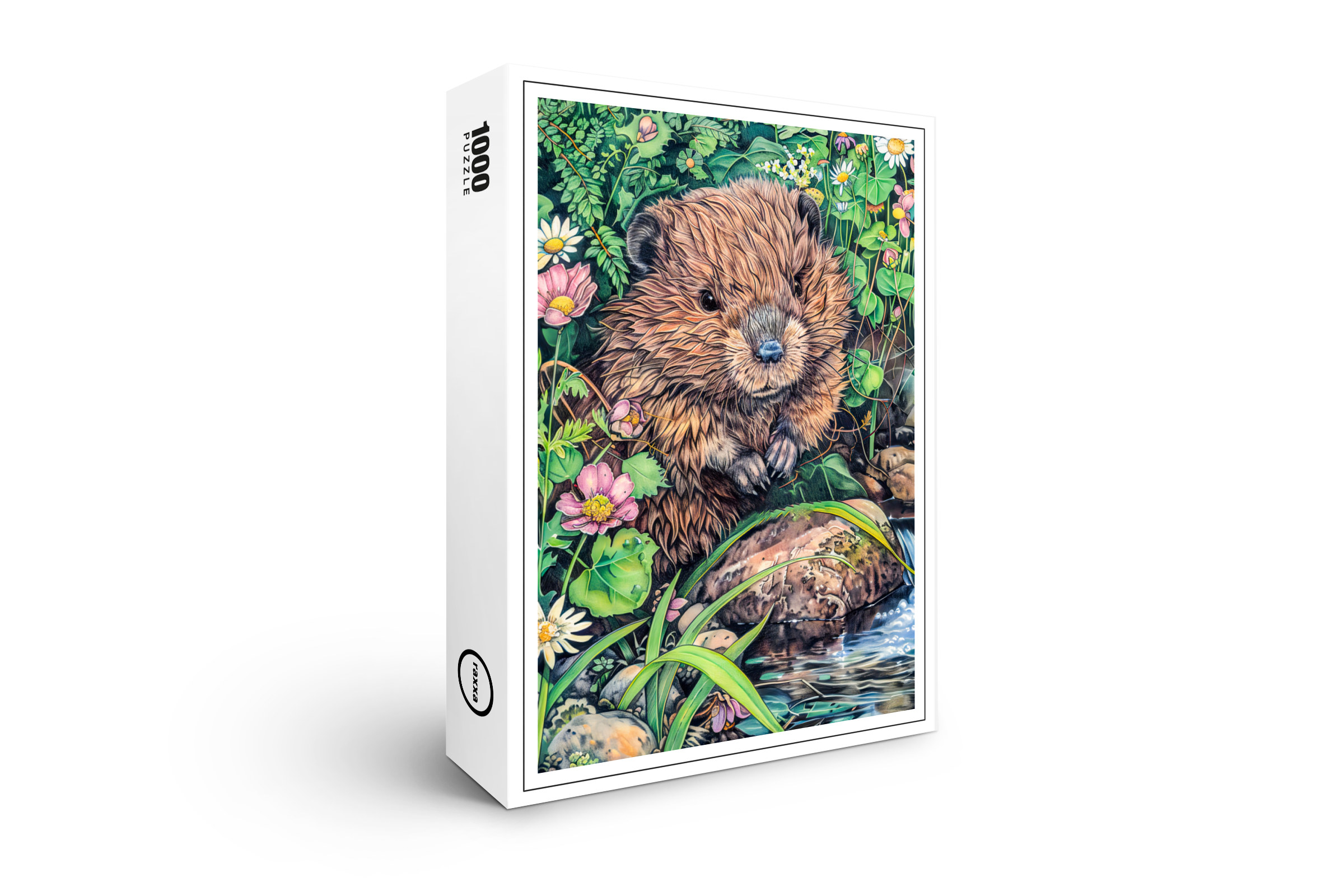 raxxa Premium-Puzzle: Little Beaver by Creek Bank