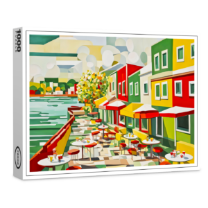 raxxa Premium-Puzzle: Cubist Café by the Waterfront