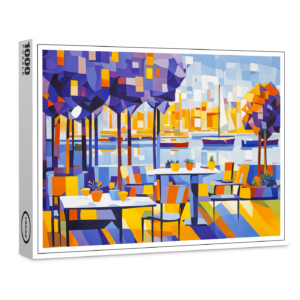 raxxa Premium-Puzzle: Cubist Outdoor Café with Tables