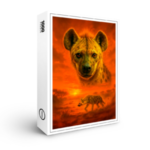 raxxa Premium-Puzzle: Double Exposure Portrait of African Hyena