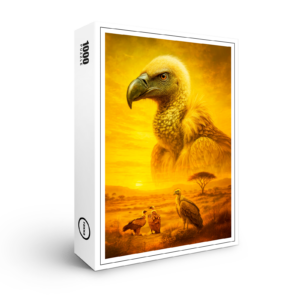 raxxa Premium-Puzzle: Double Exposure Portrait of African Vulture