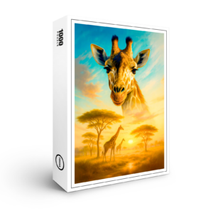 raxxa Premium-Puzzle: Double Exposure Portrait of African Giraffe