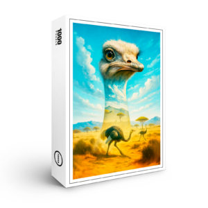 raxxa Premium-Puzzle: Double Exposure Portrait of Ostrich