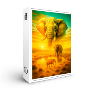 raxxa Premium-Puzzle: Double Exposure Portrait of African Elephant