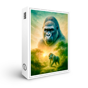 raxxa Premium-Puzzle: Double Exposure Portrait of Mountain Gorilla