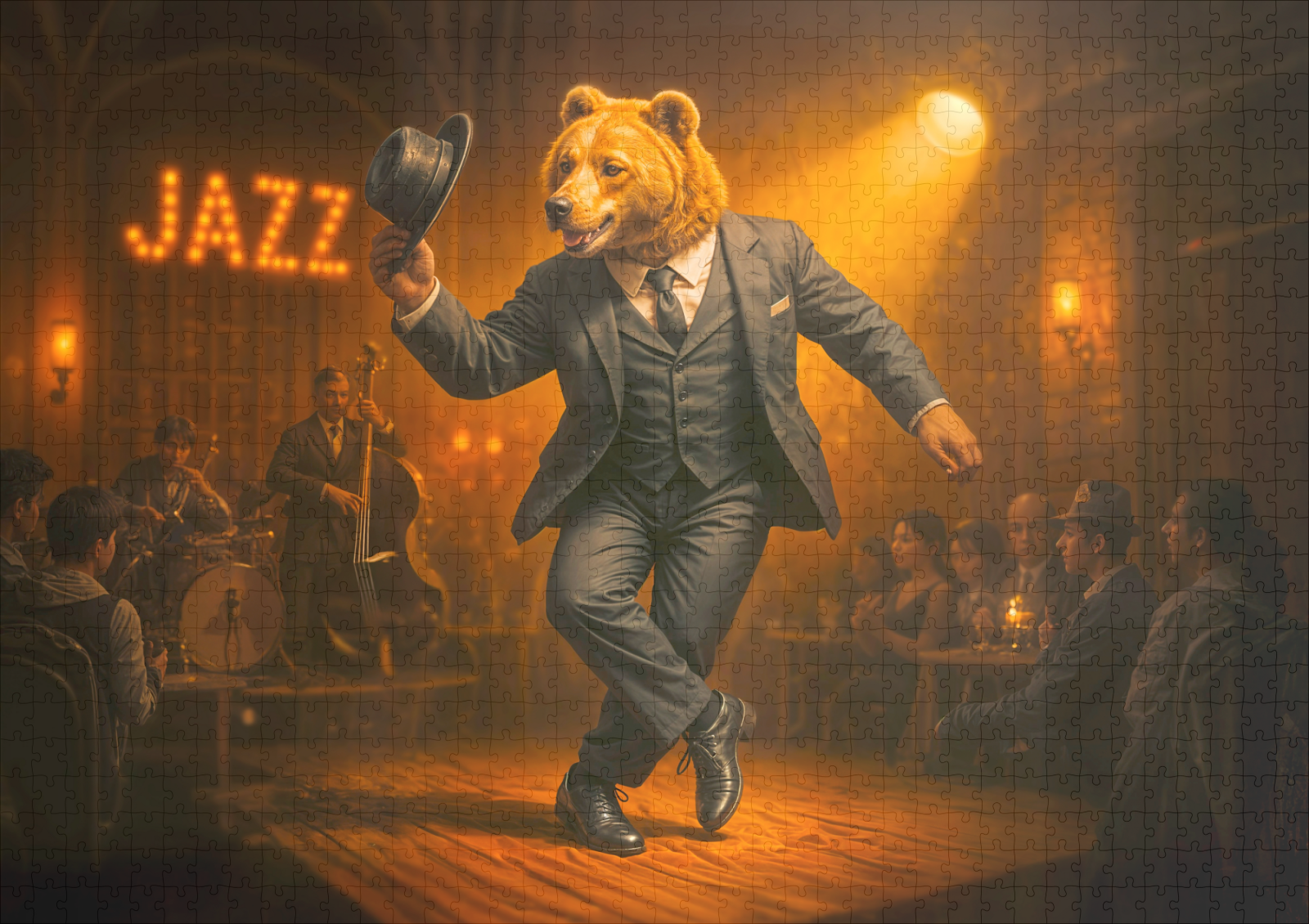 raxxa Premium-Puzzle: Dancing Bear Rocks a Jazz Club – Bild 2