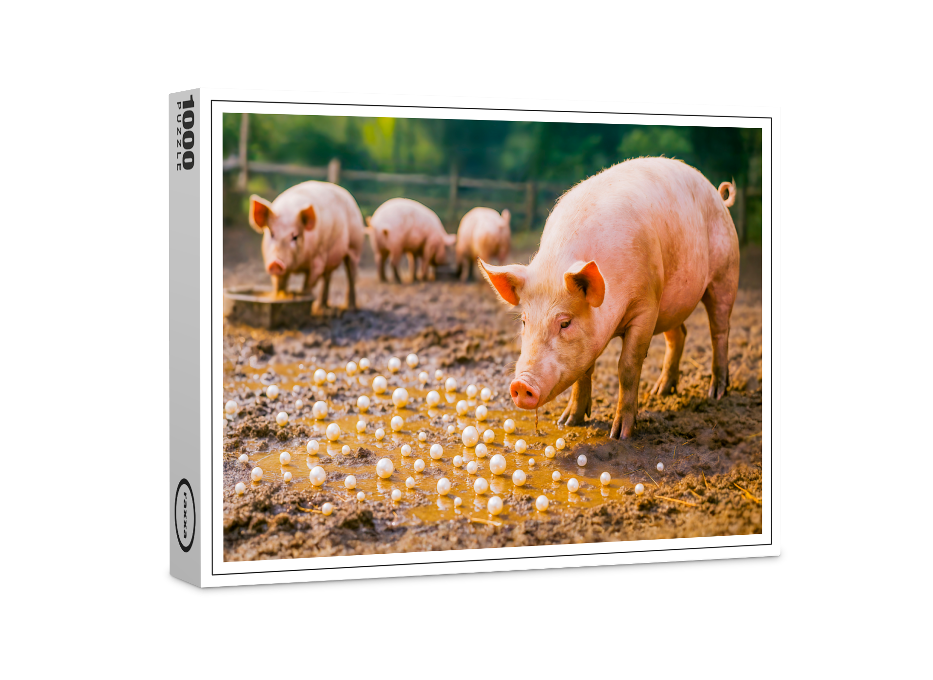raxxa Premium-Puzzle: Pearls Before Swine in Muddy Pen