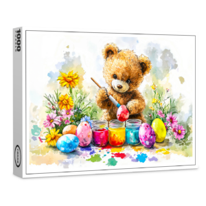 raxxa Premium-Puzzle: Teddy Bear Painting Easter Eggs