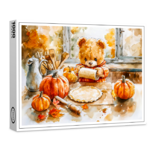raxxa Premium-Puzzle: Teddy Bear Baking a Pumpkin Pie