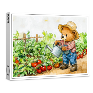 raxxa Premium-Puzzle: Teddy Bear Watering Tomato Plants