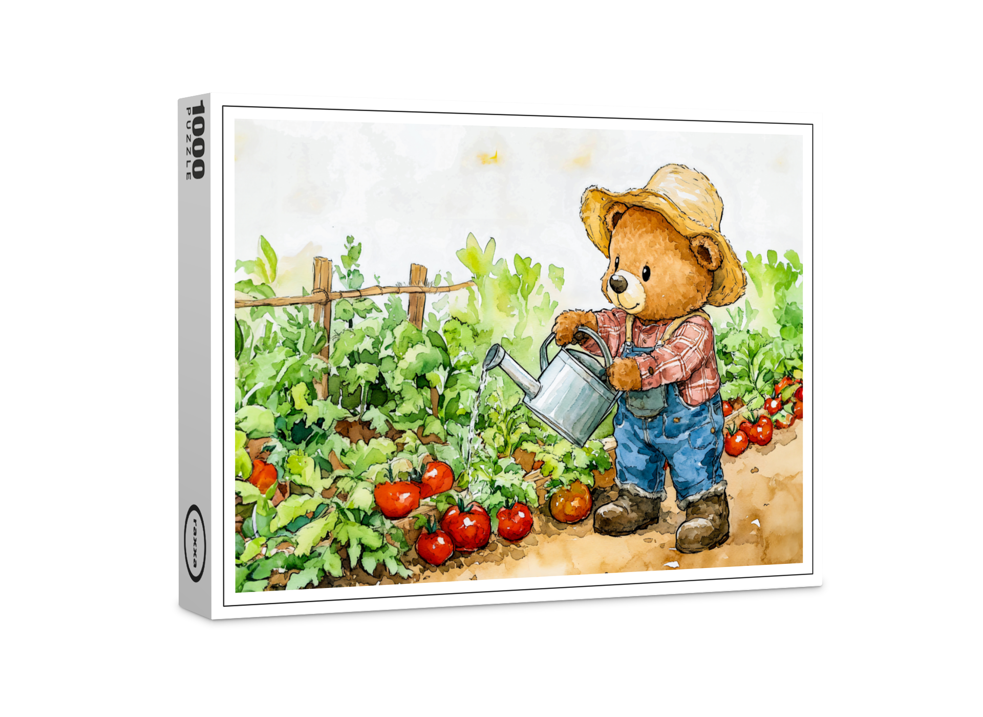 raxxa Premium-Puzzle: Teddy Bear Watering Tomato Plants