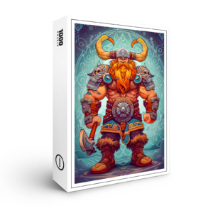 raxxa Premium-Puzzle: Viking Illustration Of Haunted Longship Sailing Through Misty Fjord