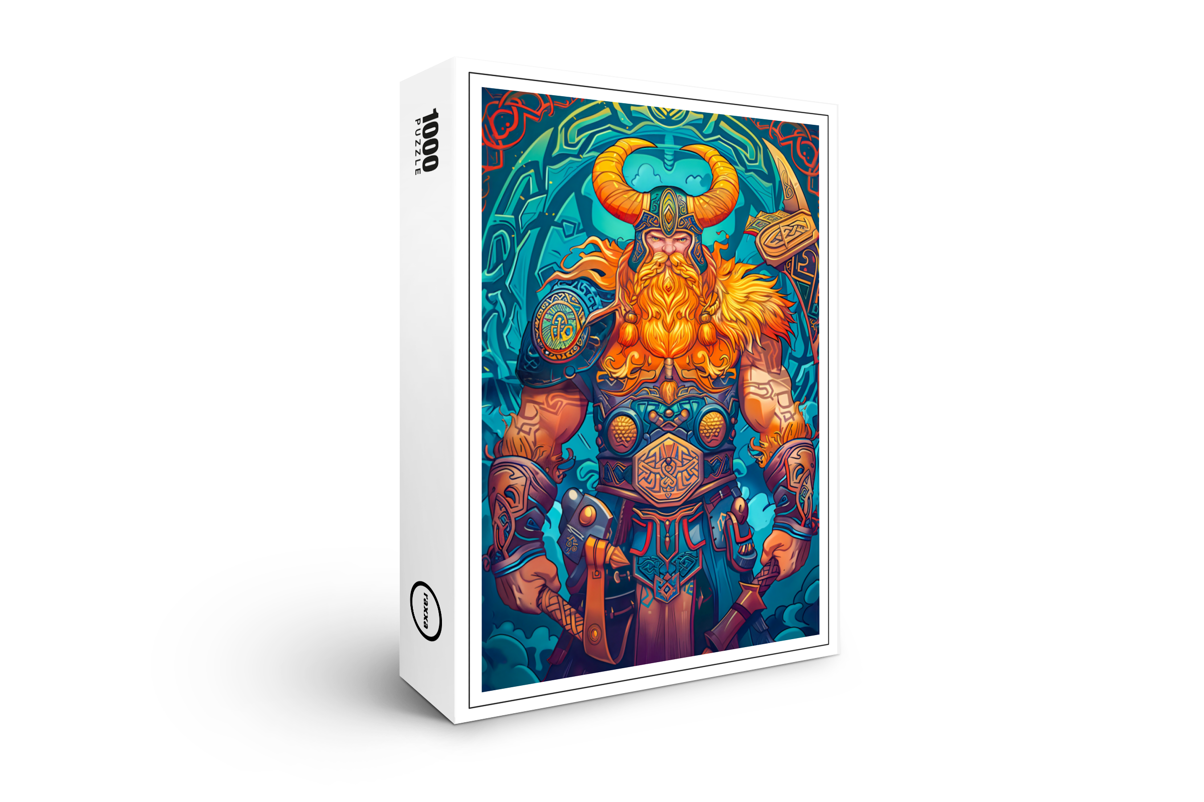 raxxa Premium-Puzzle: Viking Illustration Of Odin’s Judgment Over Fallen Battlefield Warriors