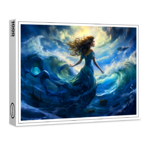 raxxa Premium-Puzzle: Siren Emerging from Glowing Sea Fantasy Painting