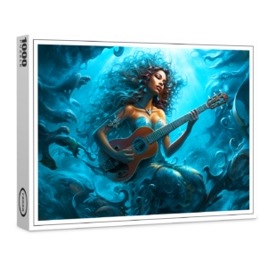 raxxa Premium-Puzzle: Mermaid Playing Guitar Underwater Fantasy Painting