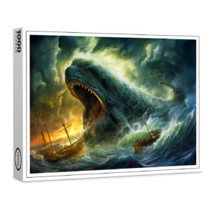 raxxa Premium-Puzzle: Sea Monster Emerging from Waves Fantasy Painting