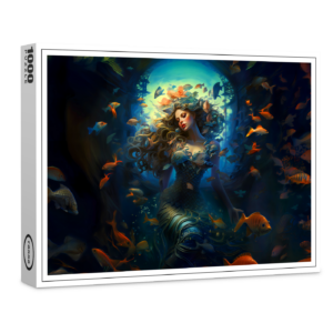 raxxa Premium-Puzzle: Sea Nymph Surrounded by Fish Fantasy Painting