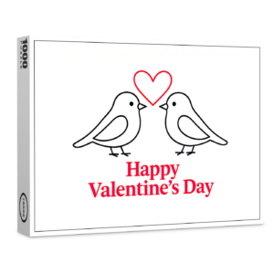 raxxa Premium-Puzzle: Two Birds with Heart – Valentine’s Day Card Design