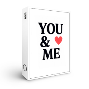 raxxa Premium-Puzzle: YOU ME with Heart Minimal Valentine’s Day Typography