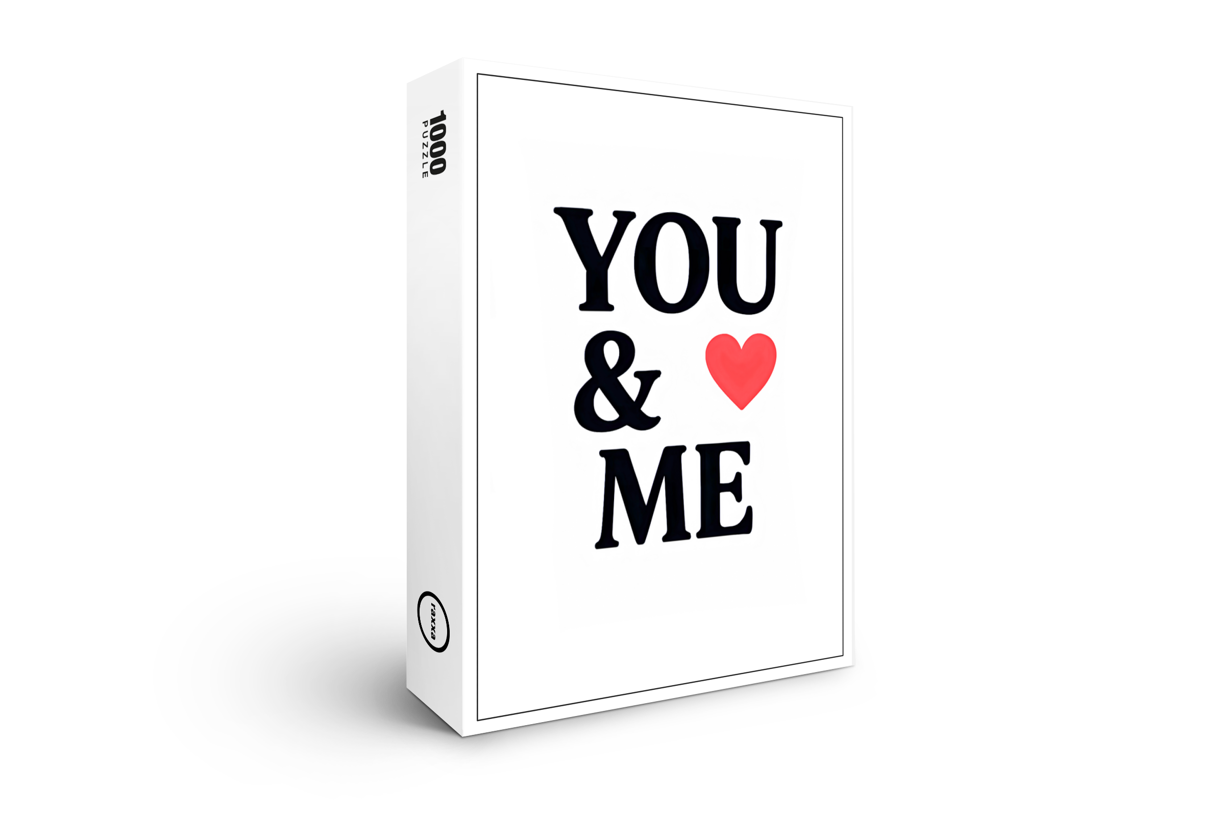 raxxa Premium-Puzzle: YOU ME with Heart Minimal Valentine’s Day Typography